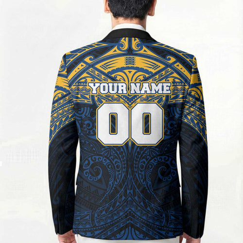 Personalized Parramatta Eels Blazer Polynesian Tribal Pattern Style
