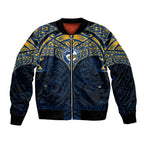Personalized Parramatta Eels Bomber Jacket Polynesian Tribal Pattern Style