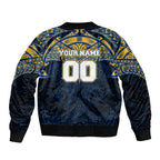 Personalized Parramatta Eels Bomber Jacket Polynesian Tribal Pattern Style