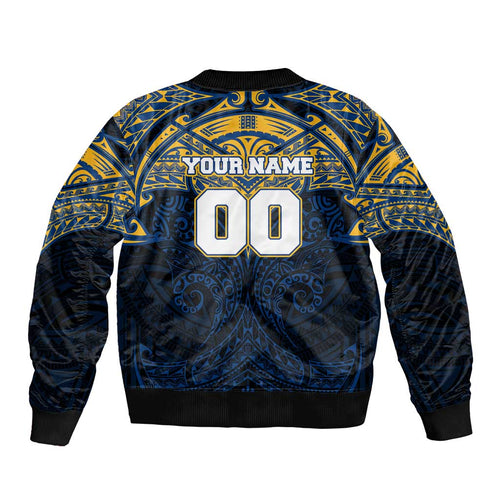 Personalized Parramatta Eels Bomber Jacket Polynesian Tribal Pattern Style