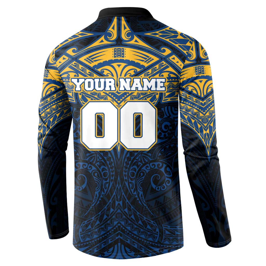 Personalized Parramatta Eels Button Sweatshirt Polynesian Tribal Pattern Style