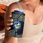 Personalized Parramatta Eels 4 in 1 Can Cooler Tumbler Polynesian Tribal Pattern Style