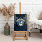 Personalized Parramatta Eels Canvas Wall Art Polynesian Tribal Pattern Style