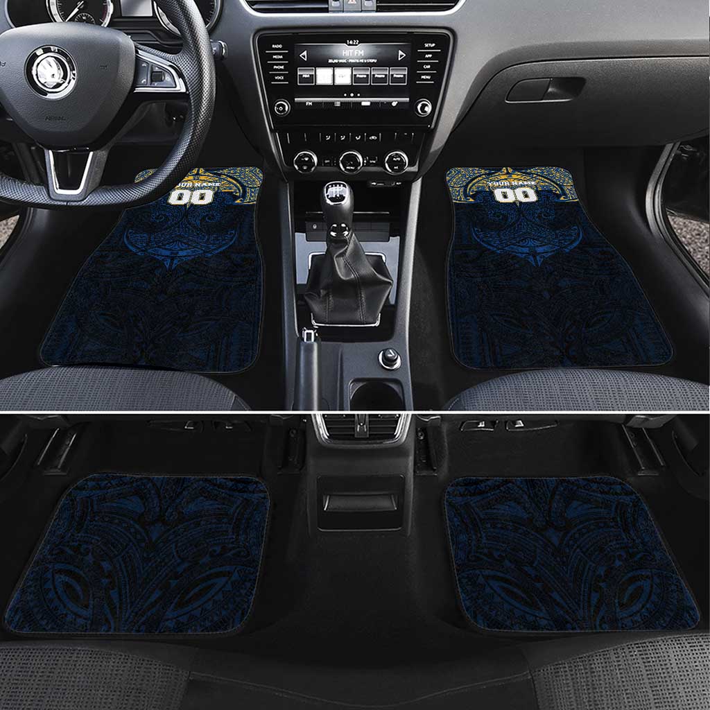 Personalized Parramatta Eels Car Mats Polynesian Tribal Pattern Style
