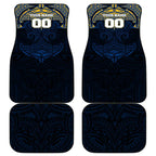 Personalized Parramatta Eels Car Mats Polynesian Tribal Pattern Style