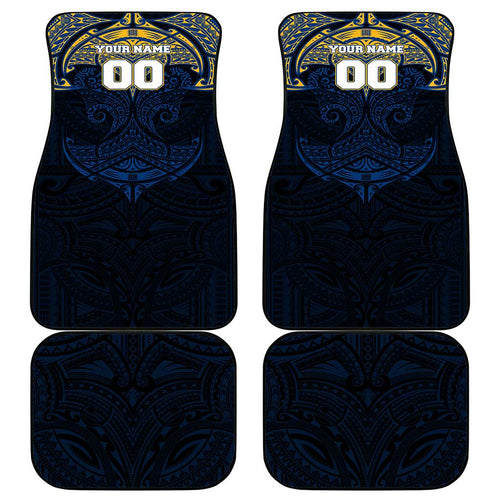 Personalized Parramatta Eels Car Mats Polynesian Tribal Pattern Style