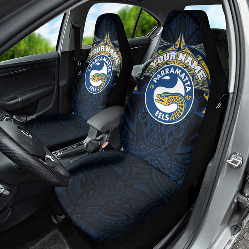Personalized Parramatta Eels Car Seat Cover Polynesian Tribal Pattern Style