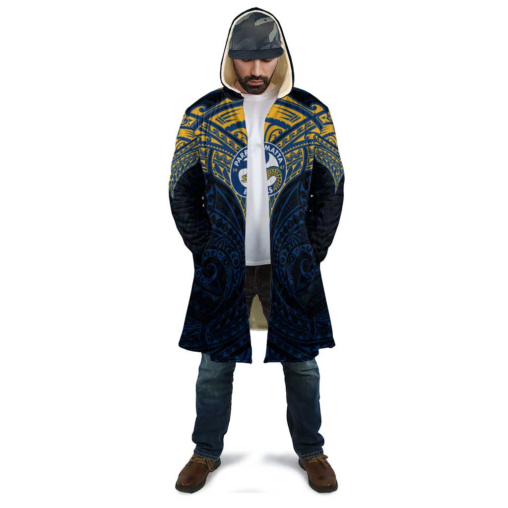 Personalized Parramatta Eels Cloak Polynesian Tribal Pattern Style