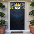Personalized Parramatta Eels Door Cover Polynesian Tribal Pattern Style