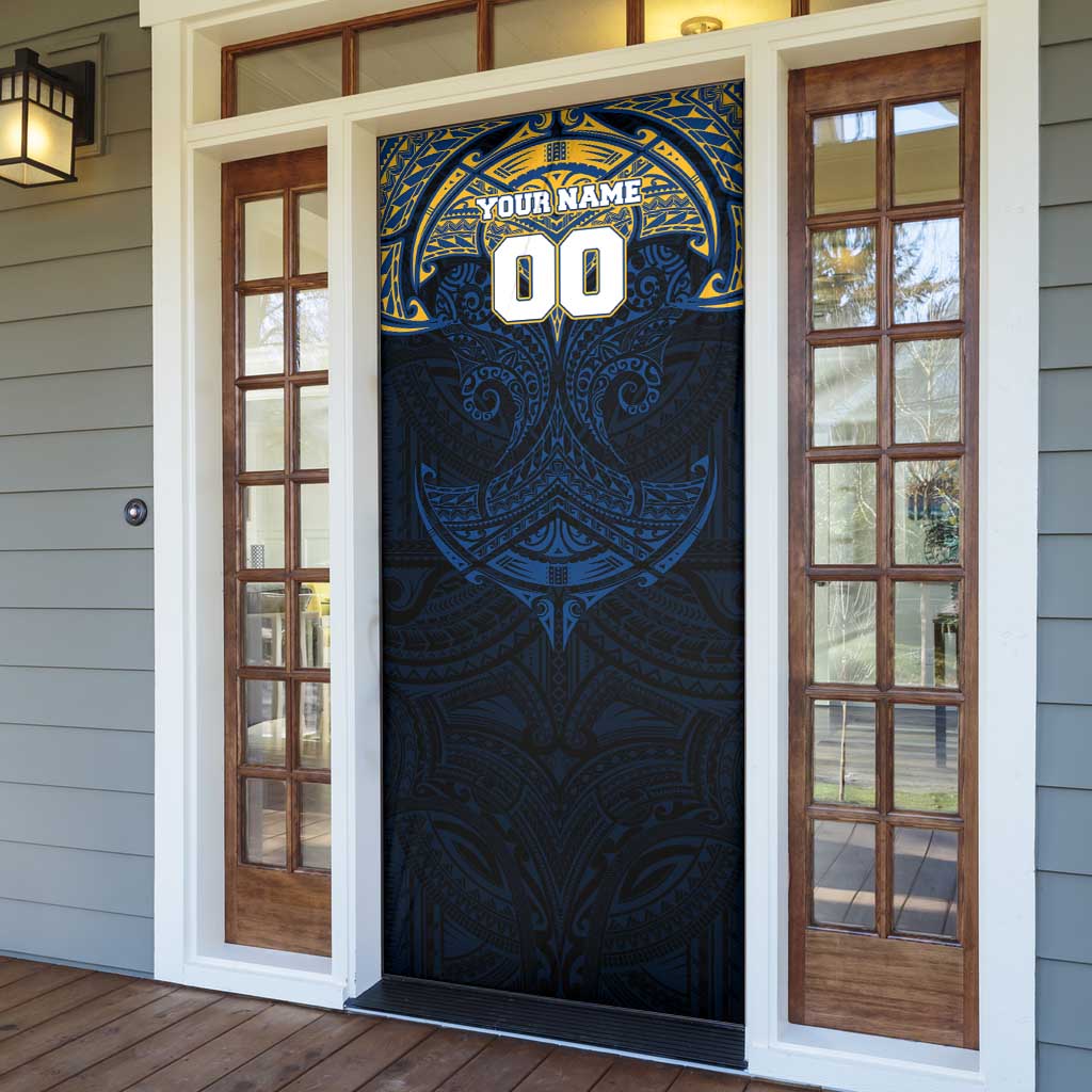 Personalized Parramatta Eels Door Cover Polynesian Tribal Pattern Style