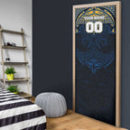 Personalized Parramatta Eels Door Cover Polynesian Tribal Pattern Style