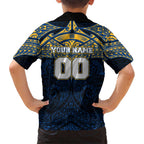 Personalized Parramatta Eels Family Matching Mermaid Dress and Hawaiian Shirt Polynesian Tribal Pattern Style