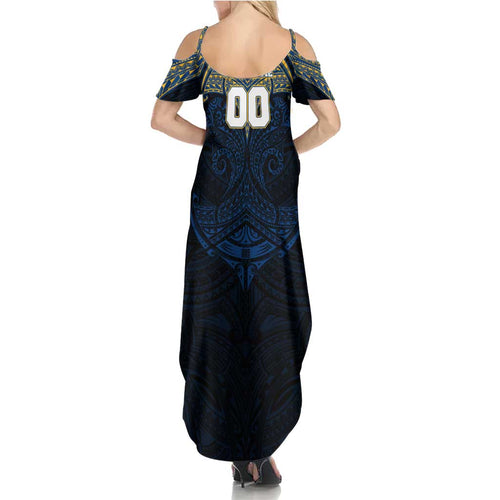 Personalized Parramatta Eels Family Matching Summer Maxi Dress and Hawaiian Shirt Polynesian Tribal Pattern Style