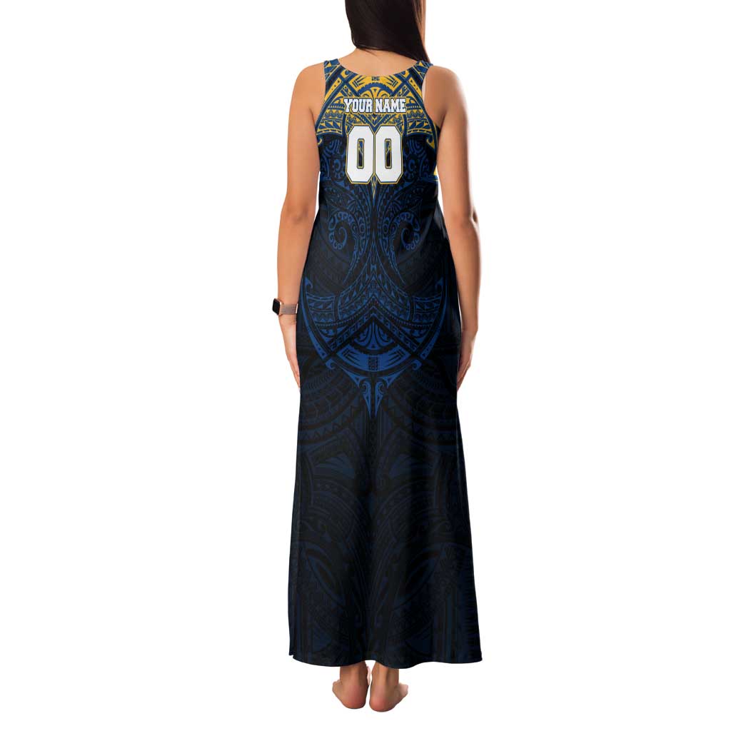 Personalized Parramatta Eels Family Matching Tank Maxi Dress and Hawaiian Shirt Polynesian Tribal Pattern Style