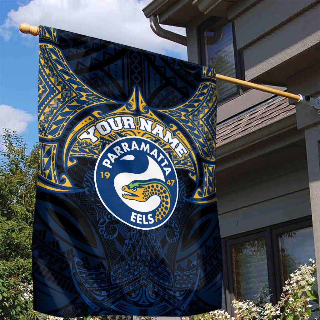 Personalized Parramatta Eels Garden Flag Polynesian Tribal Pattern Style