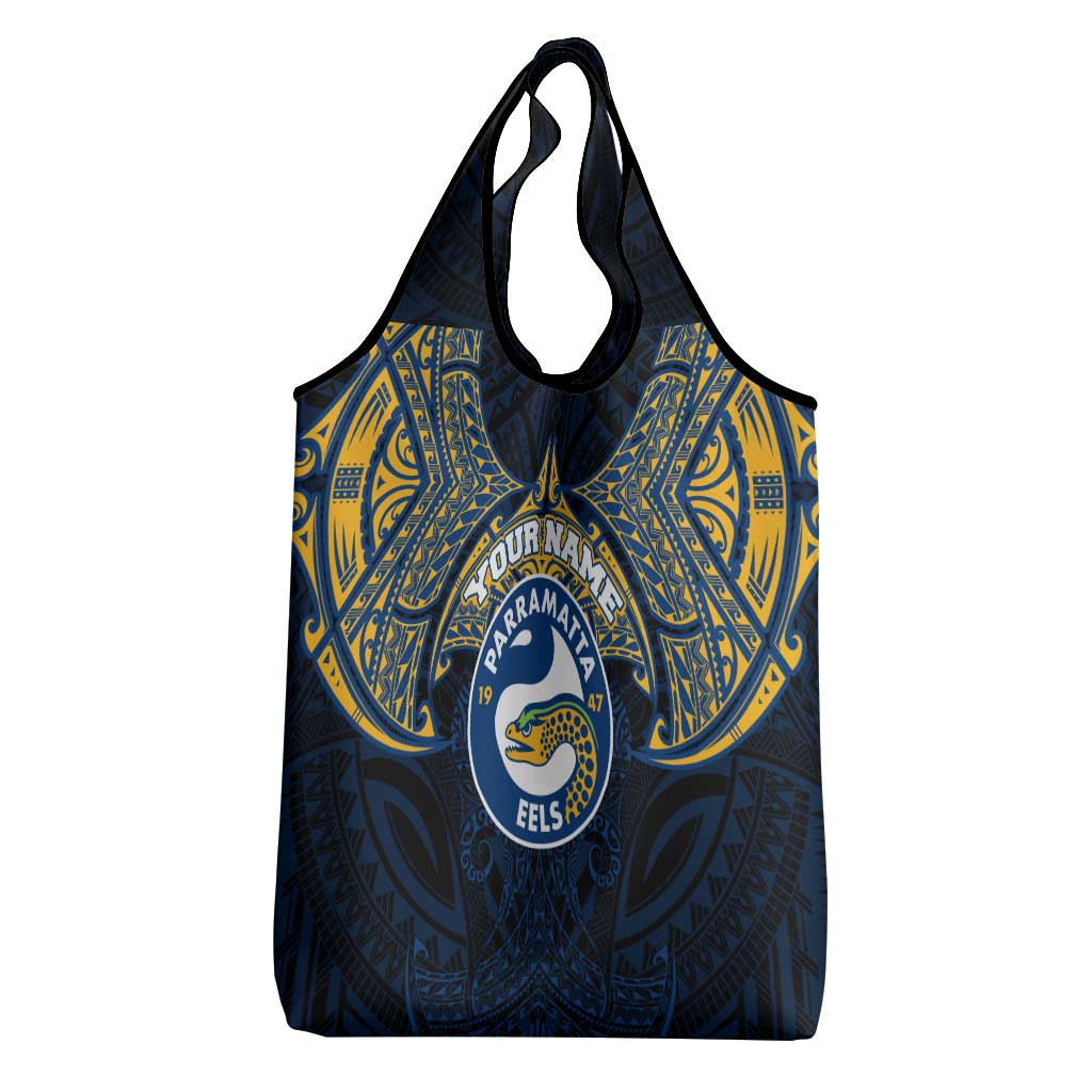 Personalized Parramatta Eels Grocery Bag Polynesian Tribal Pattern Style
