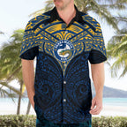 Personalized Parramatta Eels Hawaiian Shirt Polynesian Tribal Pattern Style