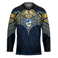 Personalized Parramatta Eels Hockey Jersey Polynesian Tribal Pattern Style