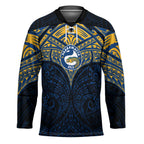 Personalized Parramatta Eels Hockey Jersey Polynesian Tribal Pattern Style