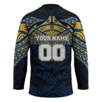 Personalized Parramatta Eels Hockey Jersey Polynesian Tribal Pattern Style
