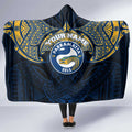 Personalized Parramatta Eels Hooded Blanket Polynesian Tribal Pattern Style
