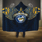 Personalized Parramatta Eels Hooded Blanket Polynesian Tribal Pattern Style