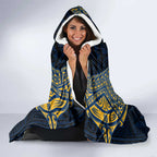Personalized Parramatta Eels Hooded Blanket Polynesian Tribal Pattern Style