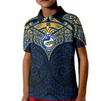 Personalized Parramatta Eels Kid Polo Shirt Polynesian Tribal Pattern Style