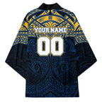 Personalized Parramatta Eels Kimono Polynesian Tribal Pattern Style