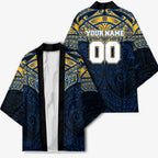 Personalized Parramatta Eels Kimono Polynesian Tribal Pattern Style