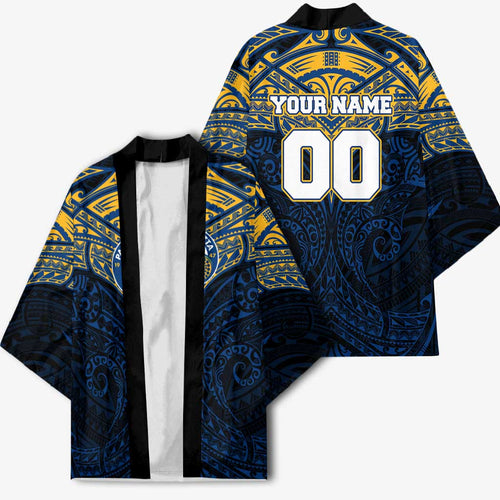 Personalized Parramatta Eels Kimono Polynesian Tribal Pattern Style