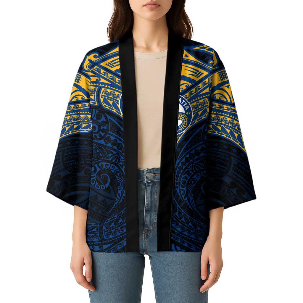 Personalized Parramatta Eels Kimono Polynesian Tribal Pattern Style