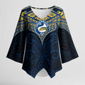 Personalized Parramatta Eels Kimono Sleeve Blouse Polynesian Tribal Pattern Style