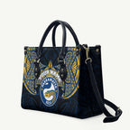 Personalized Parramatta Eels Leather Bag Polynesian Tribal Pattern Style