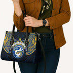 Personalized Parramatta Eels Leather Bag Polynesian Tribal Pattern Style