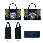 Personalized Parramatta Eels Leather Bag Polynesian Tribal Pattern Style