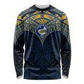 Personalized Parramatta Eels Long Sleeve Shirt Polynesian Tribal Pattern Style