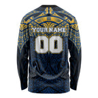 Personalized Parramatta Eels Long Sleeve Shirt Polynesian Tribal Pattern Style