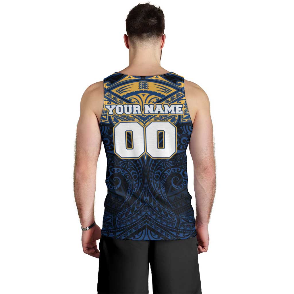 Personalized Parramatta Eels Men Tank Top Polynesian Tribal Pattern Style
