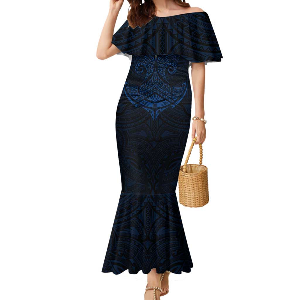 Personalized Parramatta Eels Mermaid Dress Polynesian Tribal Pattern Style