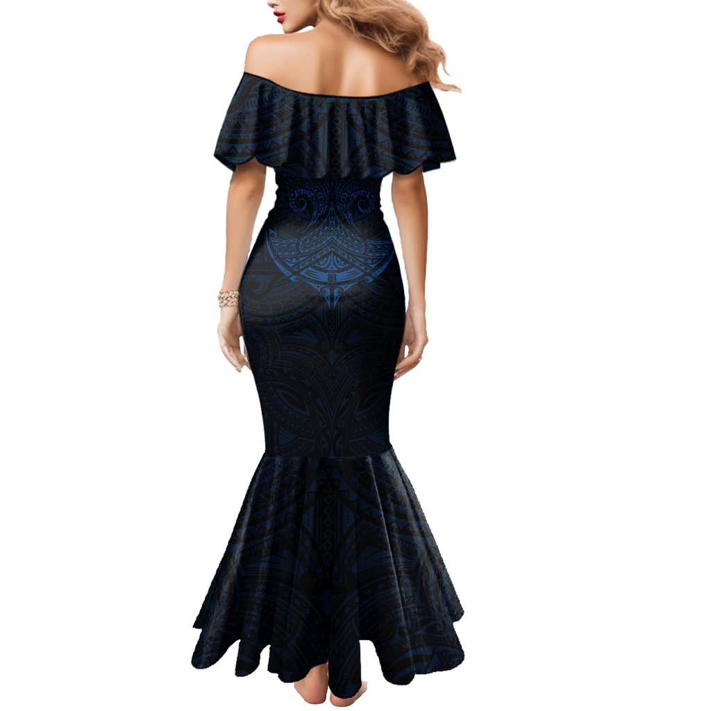 Personalized Parramatta Eels Mermaid Dress Polynesian Tribal Pattern Style