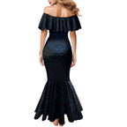Personalized Parramatta Eels Mermaid Dress Polynesian Tribal Pattern Style