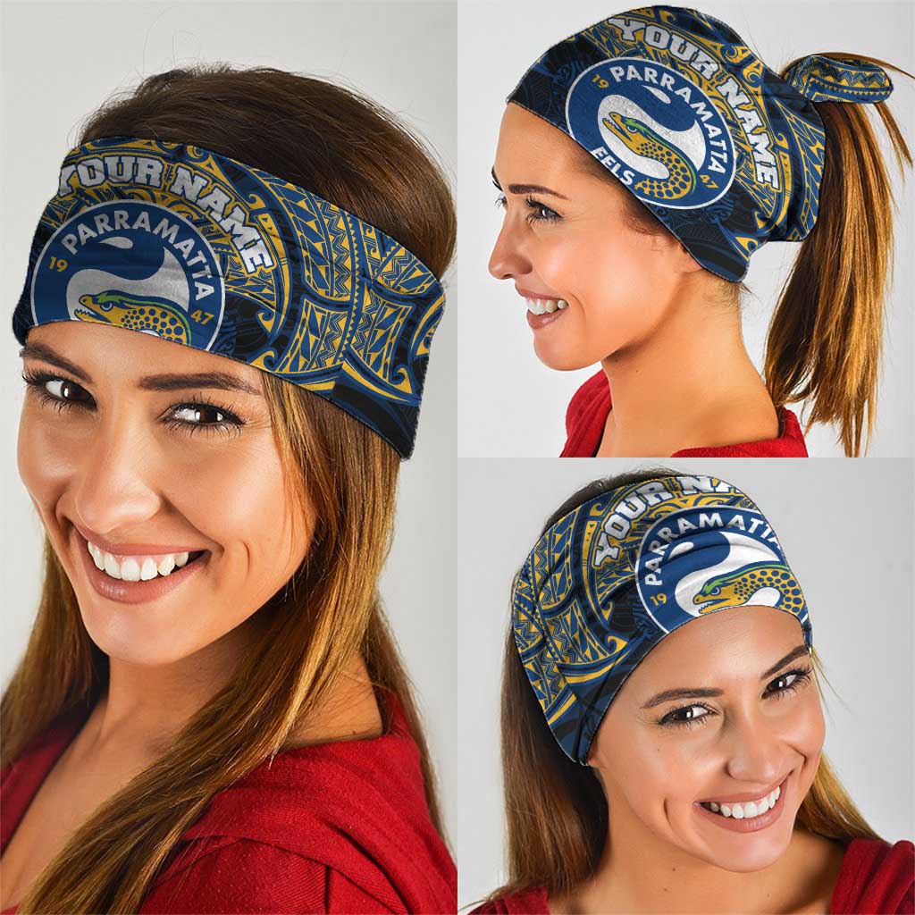 Personalized Parramatta Eels Neck Gaiter Polynesian Tribal Pattern Style