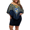 Personalized Parramatta Eels Off Shoulder Short Dress Polynesian Tribal Pattern Style
