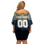 Personalized Parramatta Eels Off Shoulder Short Dress Polynesian Tribal Pattern Style