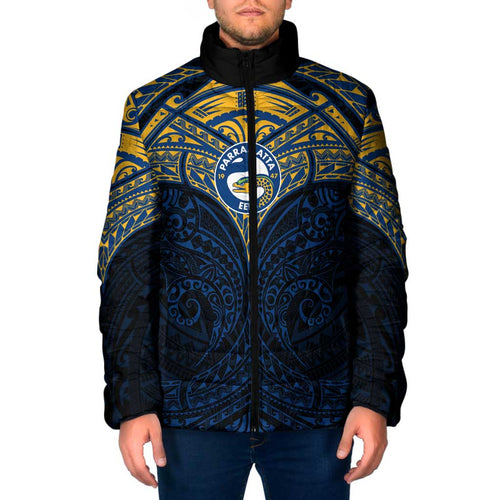 Personalized Parramatta Eels Padded Jacket Polynesian Tribal Pattern Style