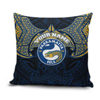 Personalized Parramatta Eels Pillow Cover Polynesian Tribal Pattern Style