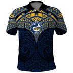 Personalized Parramatta Eels Polo Shirt Polynesian Tribal Pattern Style