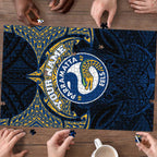 Personalized Parramatta Eels Puzzle Polynesian Tribal Pattern Style