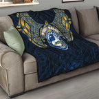 Personalized Parramatta Eels Quilt Polynesian Tribal Pattern Style